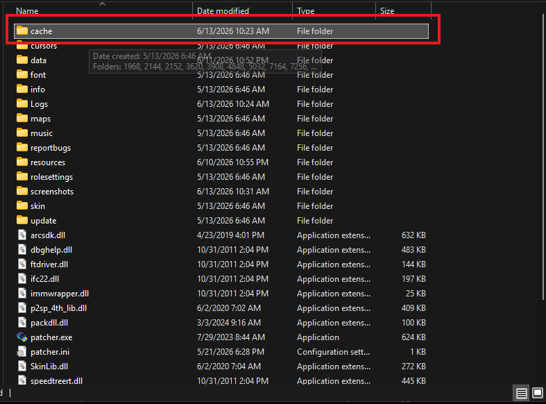 Delete the cache folder in the game client's main folder to fix unresponsive hotkeys